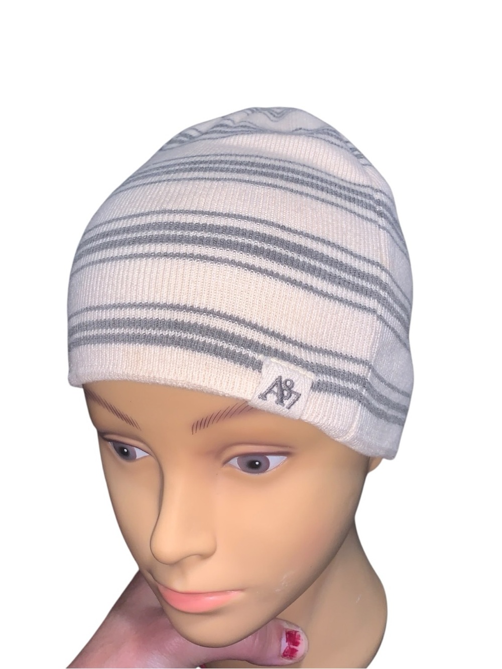 Aeropostale Reversible Striped Knit Beanie One Size